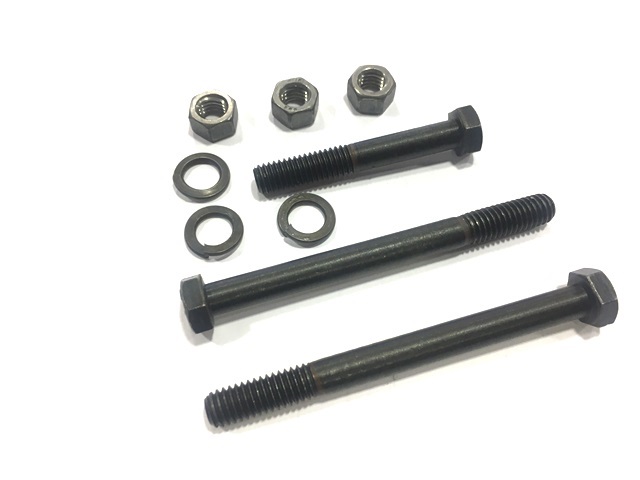 Screw kit (2 pieces M9x100mm and 1 pieceM9 x 65mm, 14mm head) holder shock absorber for Vespa 125-150 V1-15, V30-33, VM, VN, VL, VU, ACMA, VB1, VD, GS VS.